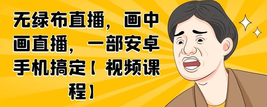 无绿布直播，画中画直播，一部安卓手机搞定【视频课程】时点搞钱-网创项目资源站-副业项目-创业项目-搞钱项目时点搞钱