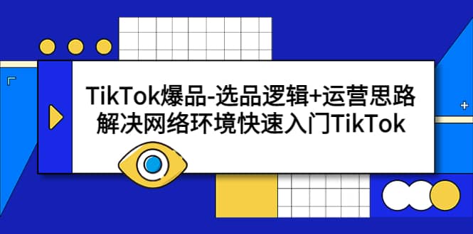 TikTok爆品-选品逻辑+运营思路：解决网络环境快速入门TikTok时点搞钱-网创项目资源站-副业项目-创业项目-搞钱项目时点搞钱