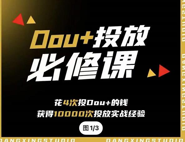 代同学DOU+投放训练营，用付费流量撬动大额自然流量，过得超额变现转化时点搞钱-网创项目资源站-副业项目-创业项目-搞钱项目时点搞钱