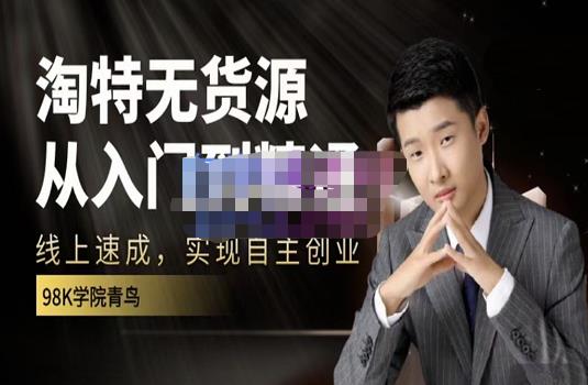 98k学院的淘特无货源线上速成课，从入门到精通，让你最小投入，最高回报时点搞钱-网创项目资源站-副业项目-创业项目-搞钱项目时点搞钱