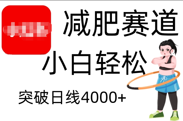 小红书减肥赛道,小白轻松日利润4000+时点搞钱-网创项目资源站-副业项目-创业项目-搞钱项目时点搞钱