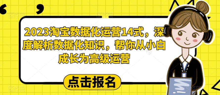 2023淘宝数据化-运营 14式，深度解析数据化知识，帮你从小白成长为高级运营时点搞钱-网创项目资源站-副业项目-创业项目-搞钱项目时点搞钱