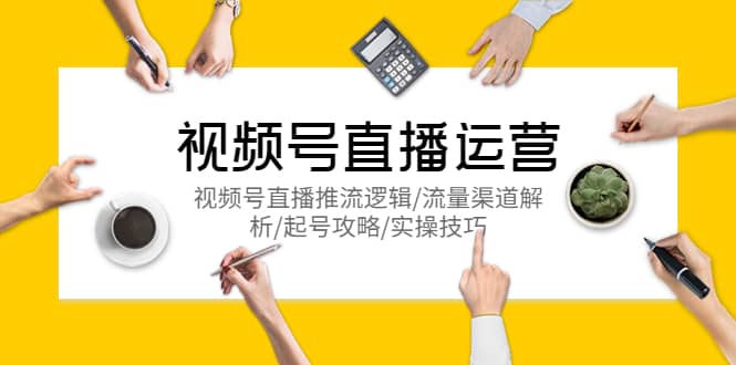 视频号直播运营，视频号直播推流逻辑/流量渠道解析/起号攻略/实操技巧时点搞钱-网创项目资源站-副业项目-创业项目-搞钱项目时点搞钱