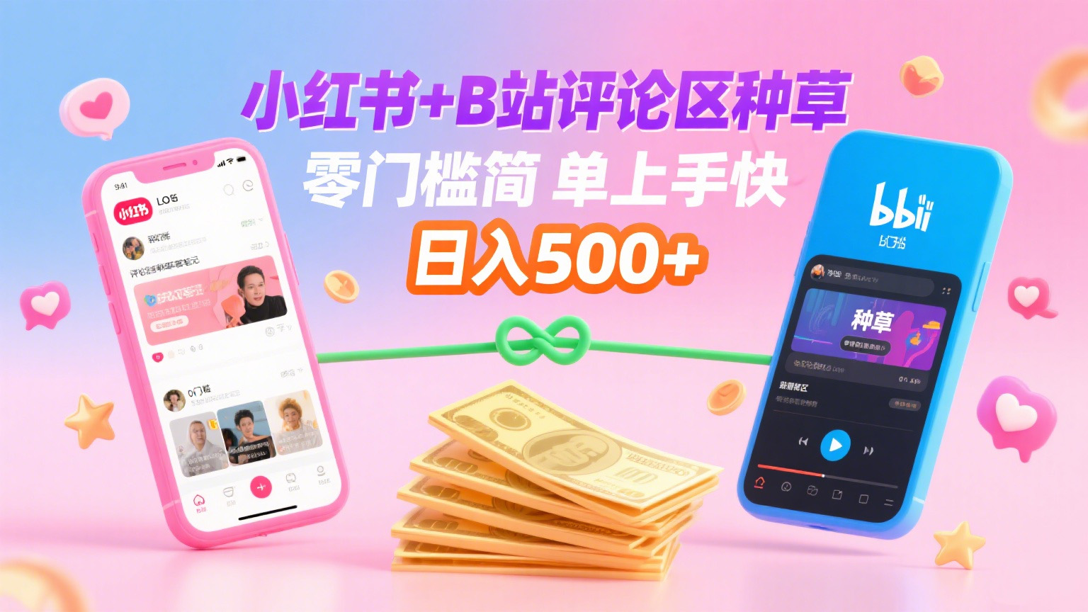 小红书+B站评论区种草，0门槛1分钟一单，只需复制粘贴，日入500+时点搞钱-网创项目资源站-副业项目-创业项目-搞钱项目时点搞钱