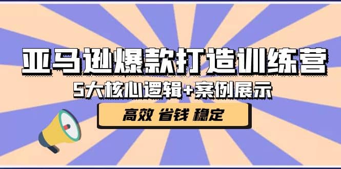 亚马逊爆款打造训练营：5大核心逻辑+案例展示 打造爆款链接 高效 省钱 稳定时点搞钱-网创项目资源站-副业项目-创业项目-搞钱项目时点搞钱