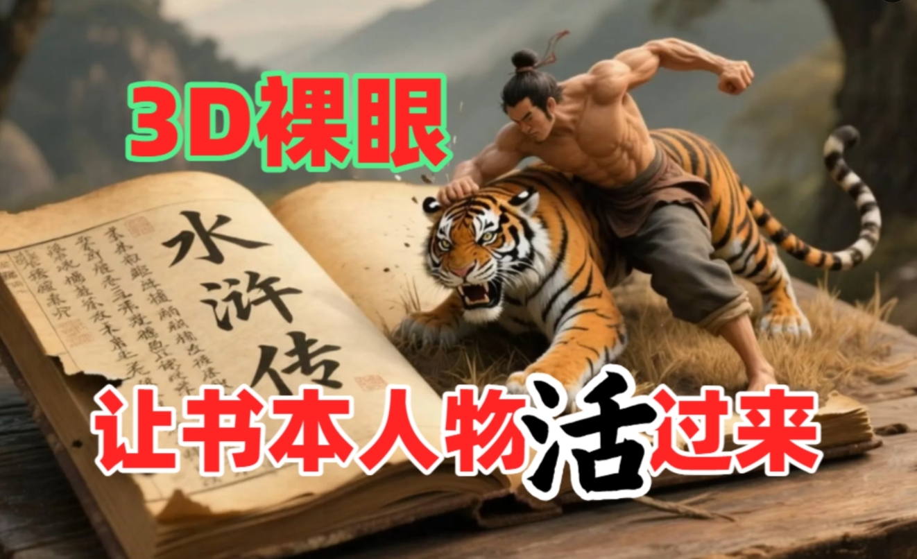 书本人物裸眼3D视频，一条视频收益过千，保姆级教程时点搞钱-网创项目资源站-副业项目-创业项目-搞钱项目时点搞钱