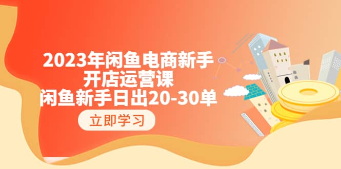 2023年闲鱼电商新手开店运营课：闲鱼新手日出20-30单（18节-实战干货）时点搞钱-网创项目资源站-副业项目-创业项目-搞钱项目时点搞钱
