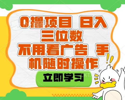适合新手小白的互联网0撸项目，不用技术无脑操作，轻松日入三位数时点搞钱-网创项目资源站-副业项目-创业项目-搞钱项目时点搞钱
