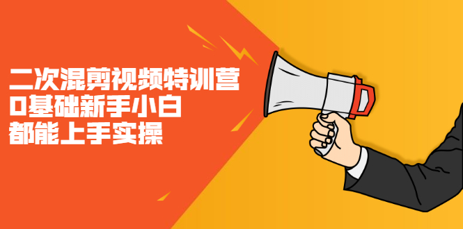 二次混剪视频特训营，0基础新手小白都能上手实操，两天开干时点搞钱-网创项目资源站-副业项目-创业项目-搞钱项目时点搞钱