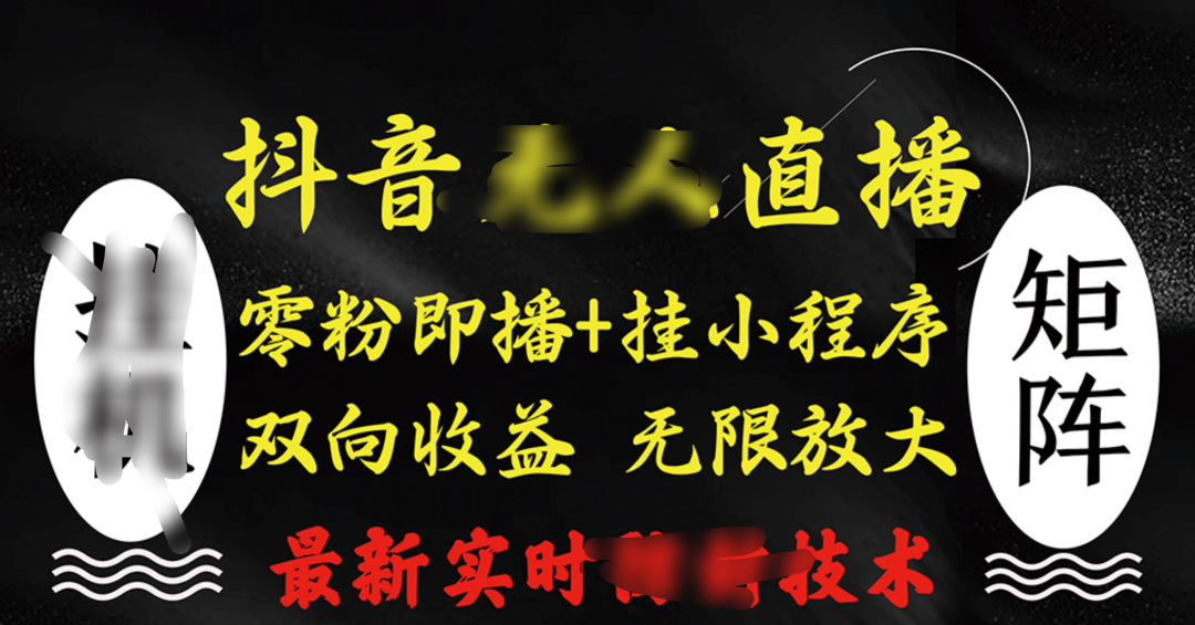 抖音无人直播最新独家玩法，小雪花+撸音浪双向收益，可矩阵放大时点搞钱-网创项目资源站-副业项目-创业项目-搞钱项目时点搞钱