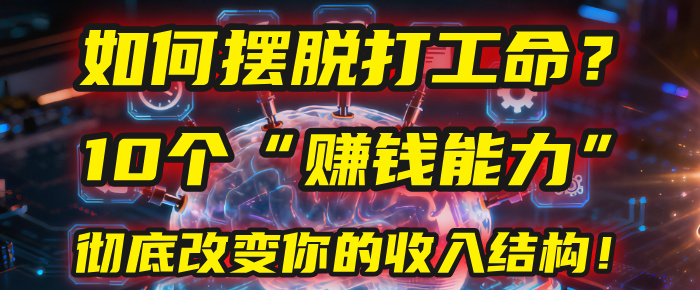 如何摆脱打工命？用10年总结10个“赚钱能力”，彻底改变你的收入结构！(2025必看)时点搞钱-网创项目资源站-副业项目-创业项目-搞钱项目时点搞钱