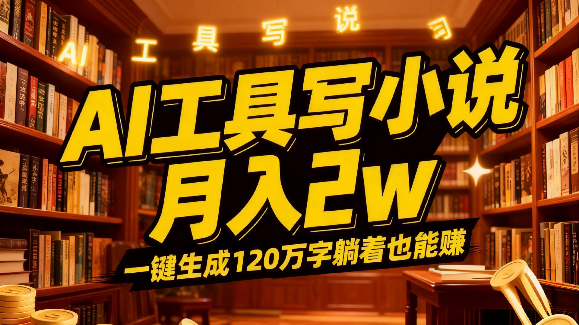 2026年AI工具写小说,一键生成120万字，躺着也能赚，月入2w+时点搞钱-网创项目资源站-副业项目-创业项目-搞钱项目时点搞钱