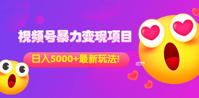 外面收费699的视频号暴力变现项目，日入5000+，简单易操作当天见效果时点搞钱-网创项目资源站-副业项目-创业项目-搞钱项目时点搞钱