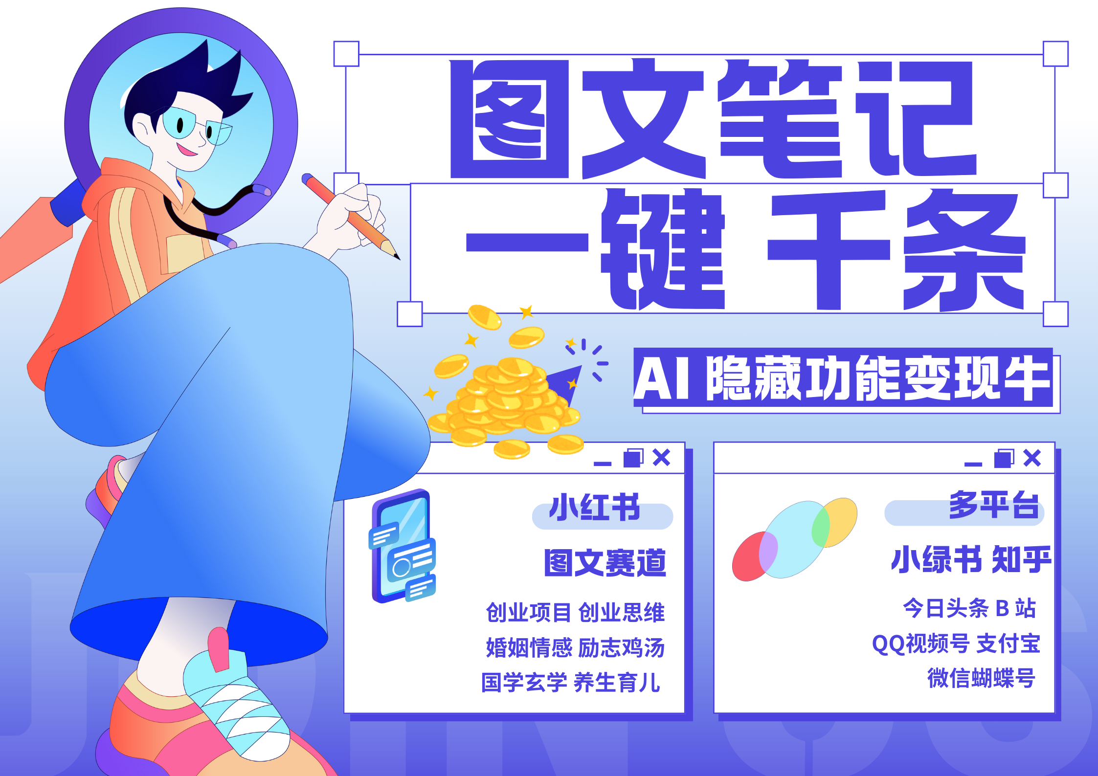 小红书小绿书 秒生图文一键千条 轻松变现3W+时点搞钱-网创项目资源站-副业项目-创业项目-搞钱项目时点搞钱
