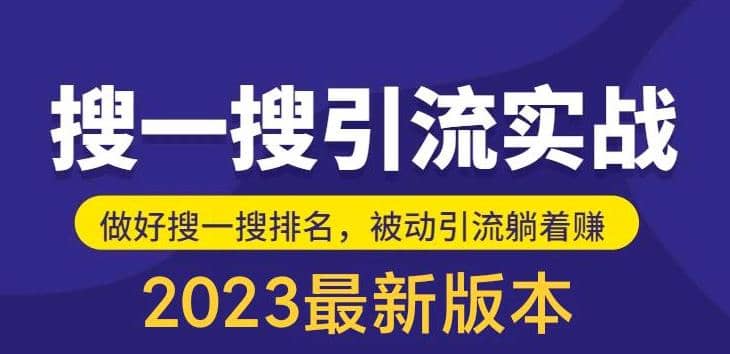 外面收费980的最新公众号搜一搜引流实训课，日引200+时点搞钱-网创项目资源站-副业项目-创业项目-搞钱项目时点搞钱