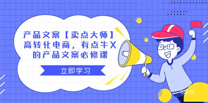 产品文案【卖点大师】高转化电商，有点牛X的 产品文案必修课时点搞钱-网创项目资源站-副业项目-创业项目-搞钱项目时点搞钱