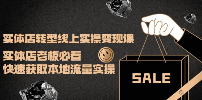 实体店转型线上实操变现课：实体店老板必看，快速获取本地流量实操时点搞钱-网创项目资源站-副业项目-创业项目-搞钱项目时点搞钱