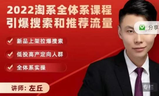2022淘系全体系课程引爆搜索和推荐流量，新品上架拉爆搜索时点搞钱-网创项目资源站-副业项目-创业项目-搞钱项目时点搞钱
