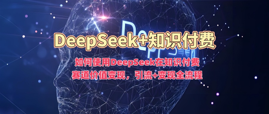 如何使用DeepSeek在知识付费赛道价值变现,引流+变现全流程时点搞钱-网创项目资源站-副业项目-创业项目-搞钱项目时点搞钱