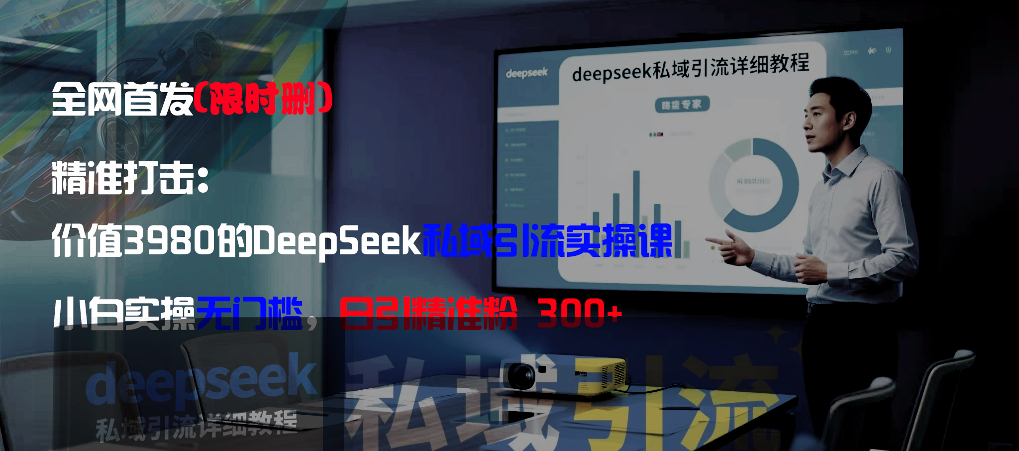 全网首发（限时删）精准打击：价值3980的DeepSeek私域引流实操课，小白实操无门槛，日引精准粉300+时点搞钱-网创项目资源站-副业项目-创业项目-搞钱项目时点搞钱