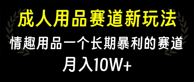 大人用品赛道新玩法，情趣用品一个长期暴利的赛道，月入10W+时点搞钱-网创项目资源站-副业项目-创业项目-搞钱项目时点搞钱