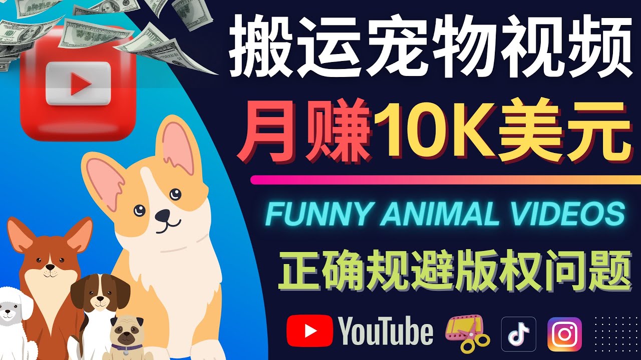 搬运TIKTOK视频到YouTube，并进行二次创作，月赚1万美元以上时点搞钱-网创项目资源站-副业项目-创业项目-搞钱项目时点搞钱