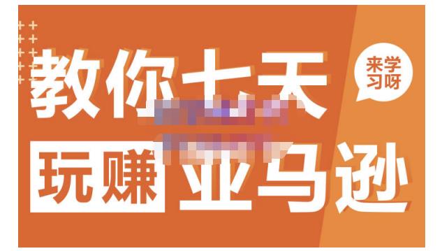 晟尧跨境·教你七天玩赚亚马逊，教你轻松玩赚亚马逊，适合小白学习时点搞钱-网创项目资源站-副业项目-创业项目-搞钱项目时点搞钱