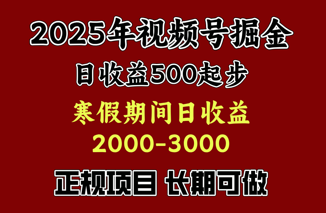 寒假期间一天收益2000+，小白一天就能上手时点搞钱-网创项目资源站-副业项目-创业项目-搞钱项目时点搞钱