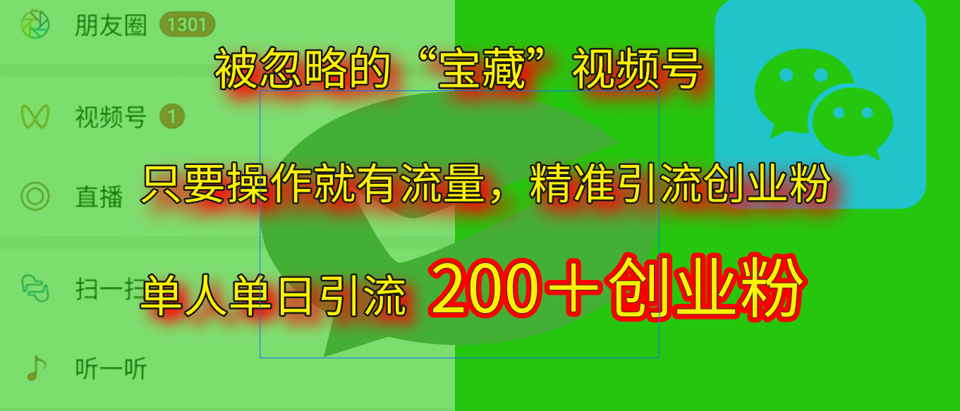 2025.5月最新被忽略的“宝藏”视频号，精准日引流200+时点搞钱-网创项目资源站-副业项目-创业项目-搞钱项目时点搞钱