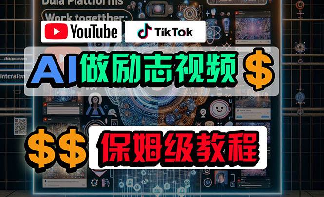 利用AI制作励志视频，在YouTube和TikTok赚钱，小白可做（附工具）时点搞钱-网创项目资源站-副业项目-创业项目-搞钱项目时点搞钱