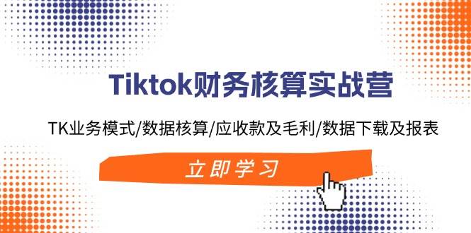 Tiktok财务核算实战营：TK业务模式/数据核算/应收款及毛利/数据下载及报表时点搞钱-网创项目资源站-副业项目-创业项目-搞钱项目时点搞钱
