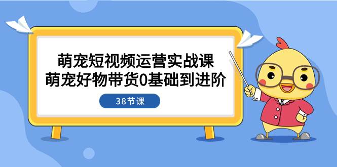 萌宠·短视频运营实战课：萌宠好物带货0基础到进阶（38节课）时点搞钱-网创项目资源站-副业项目-创业项目-搞钱项目时点搞钱