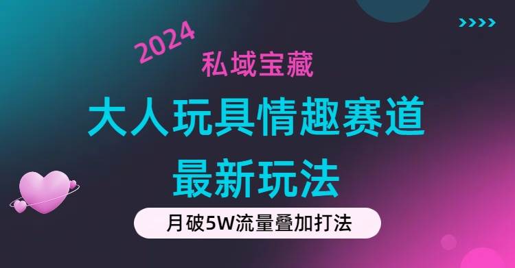 私域宝藏：大人玩具情趣赛道合规新玩法，零投入，私域超高流量成单率高时点搞钱-网创项目资源站-副业项目-创业项目-搞钱项目时点搞钱